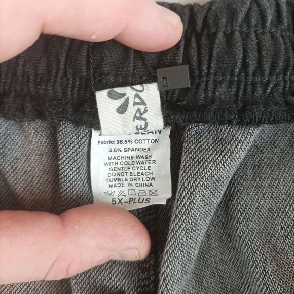 Zerdocean Womens Plus Black Shorts Size 5XL Drawstring - Picture 4 of 5